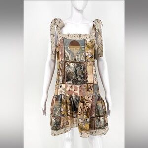 Agua Bendita Multicolor Patchwork Dress